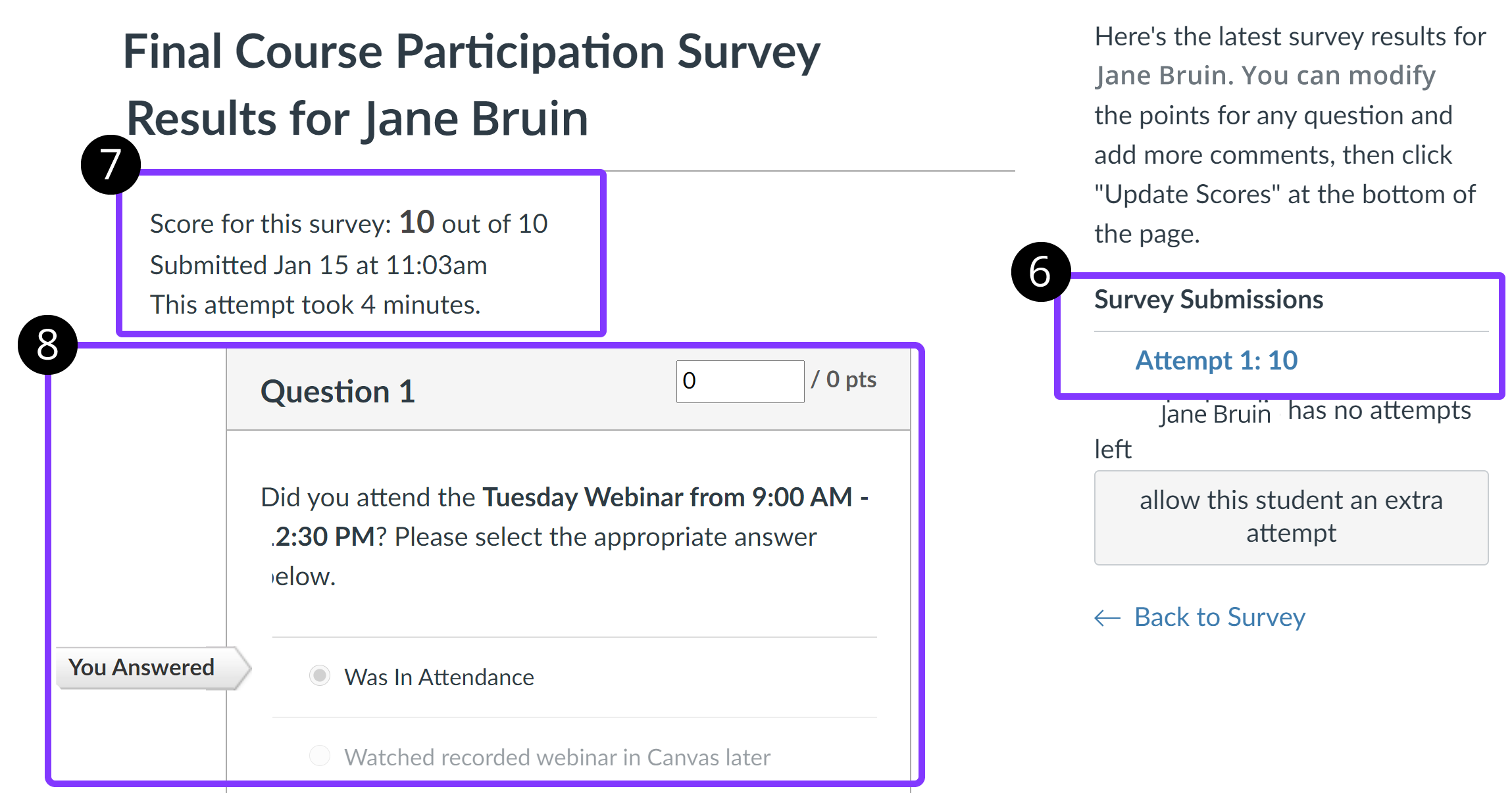 New Student Survey - Main View, New Student Survey