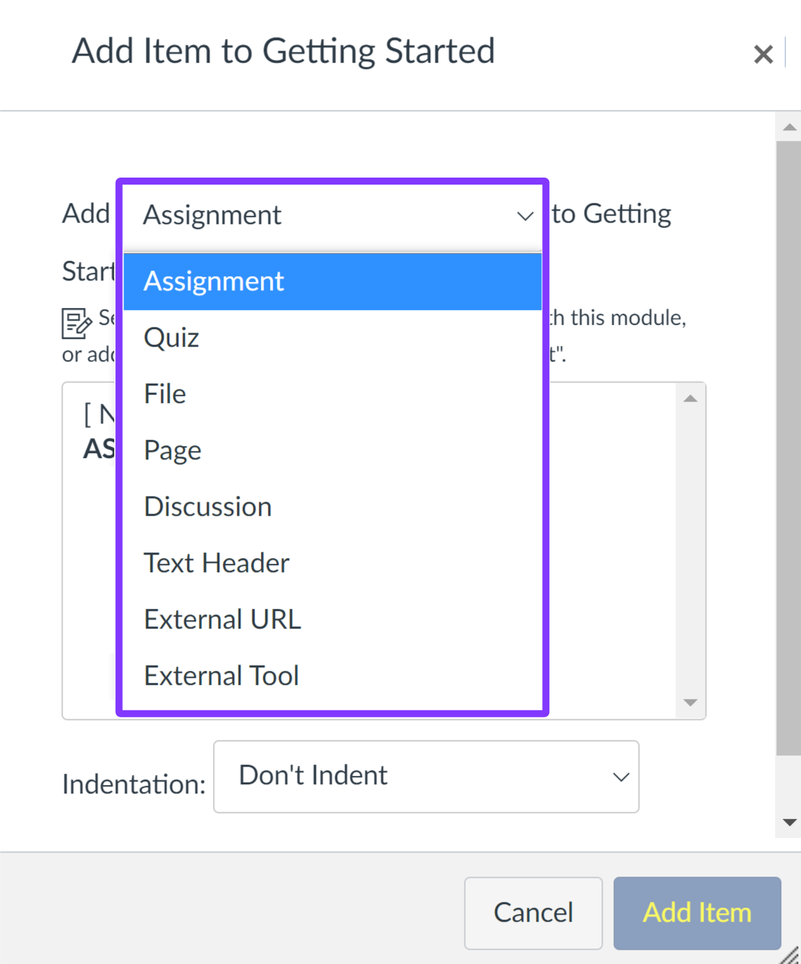 how to create a new assignment in canvas