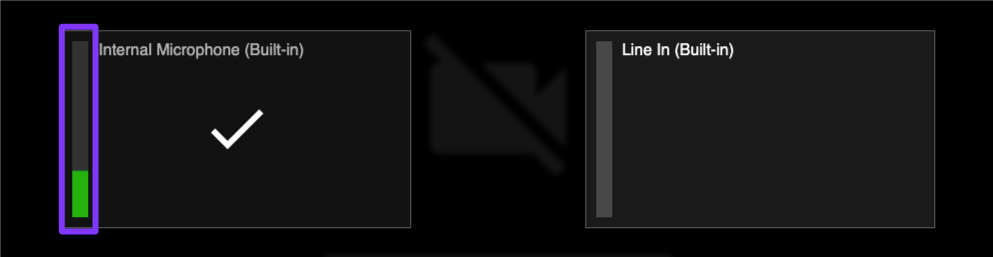 Test microphone levels