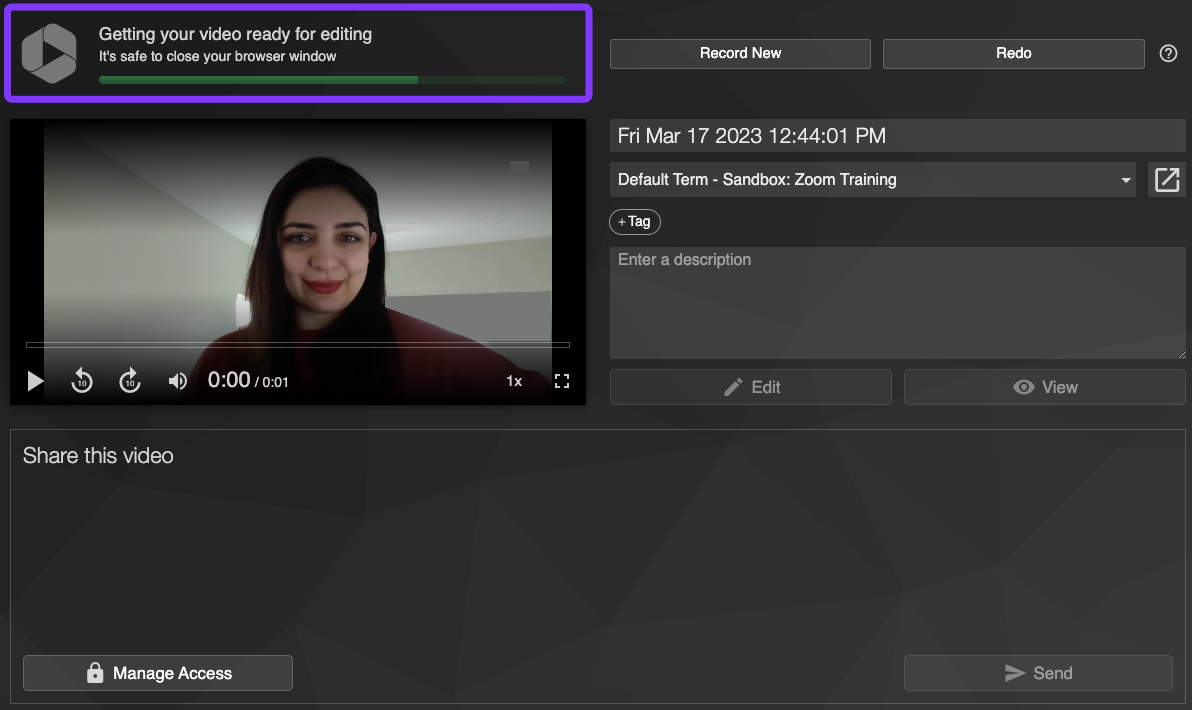 Preparing video for upload in Panopto