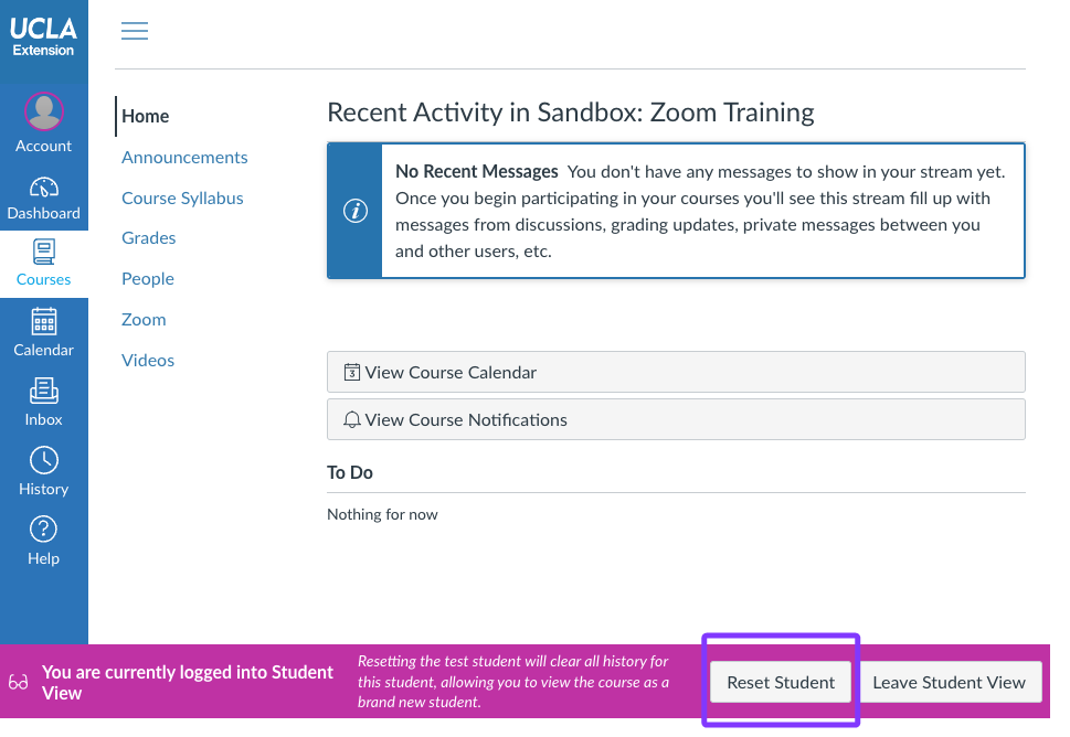 Preview and Test Canvas Course in Student View – Instructor Knowledge Base