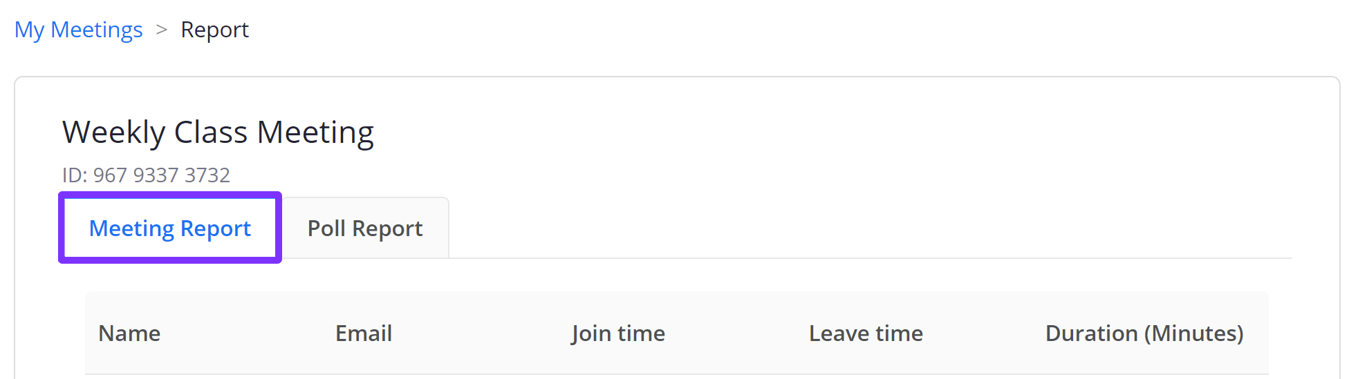 Access a Zoom Meeting Attendance Report Instructor Knowledge Base