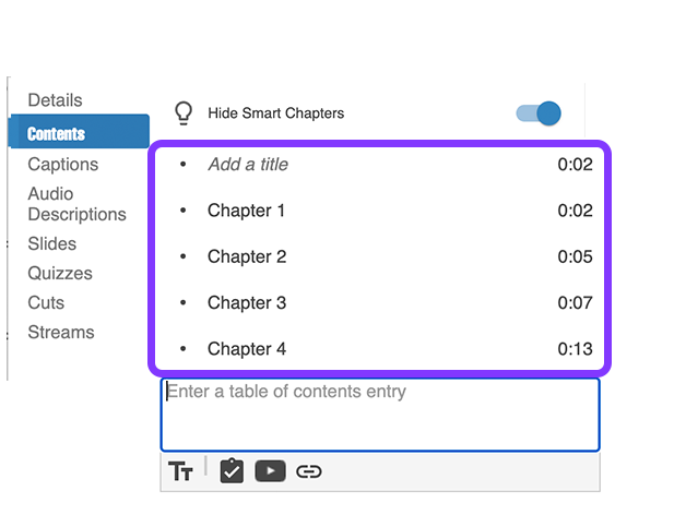 Add Smart Chapters to Panopto Videos – Instructor Knowledge Base